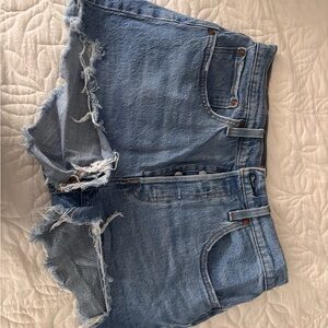 Signature by Levi Strauss Distressed Blue Jean Shorts
